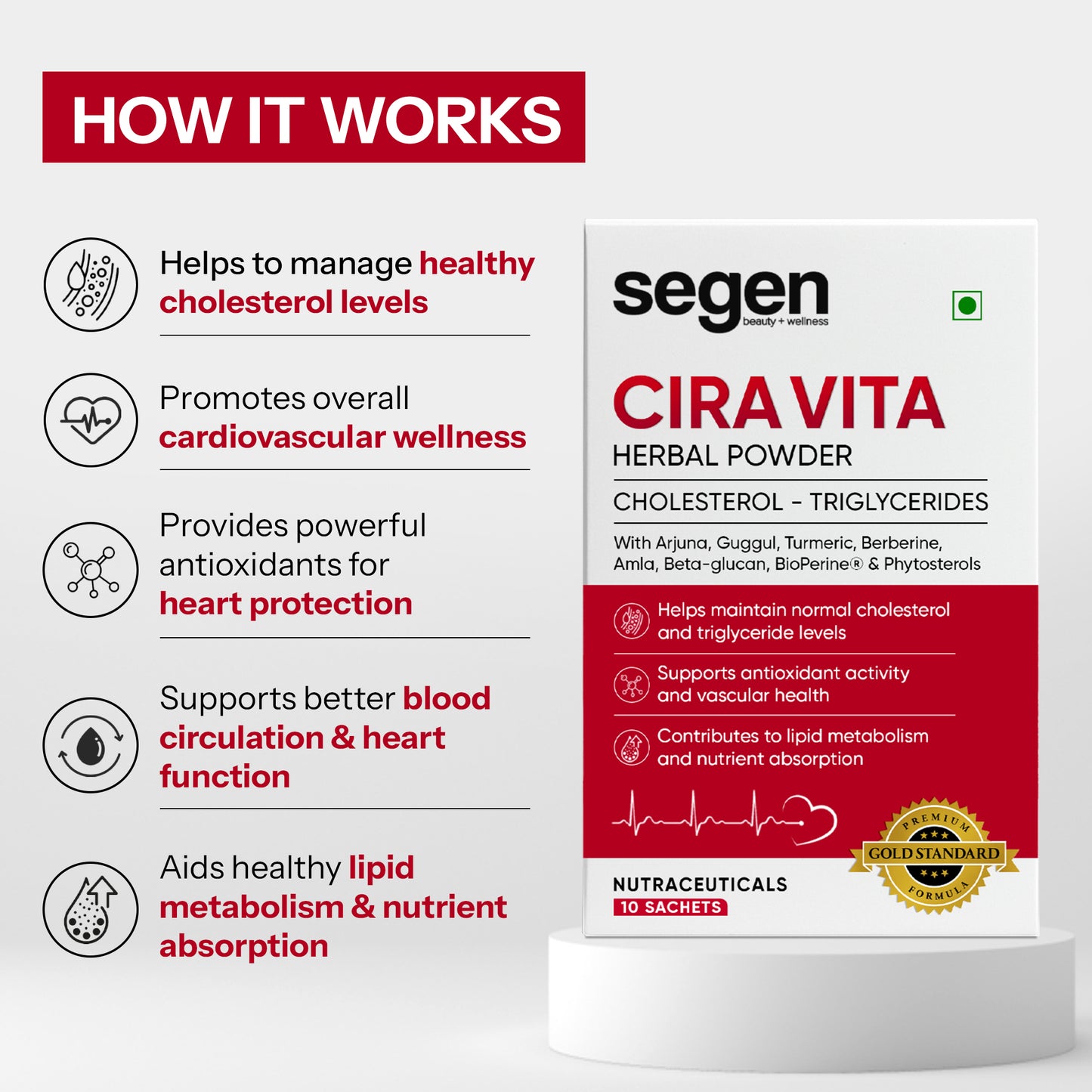 Segen CiraVita Herbal Powder for Healthier Heart, Cholesterol & Triglyceride Support