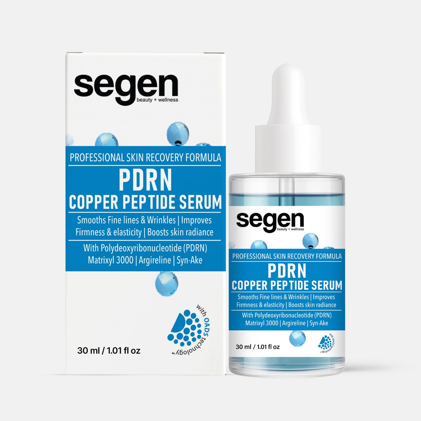 Segen PDRN Copper Peptide Face Serum for firming and skin repair