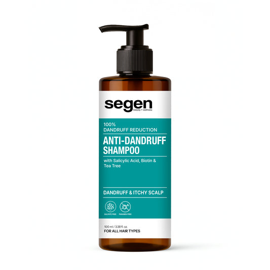 Segen Anti-Dandruff Shampoo with Salicylic Acid, Biotin & Tea Tree | 100% Dandruff Reduction