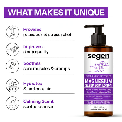 Segen Magnesium Sleep Body Lotion – Lavender & Chamomile (100 ml)