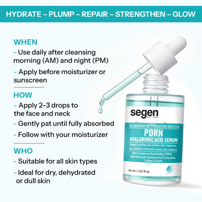 Segen PDRN Hyaluronic Acid Face Serum | Deep Hydration