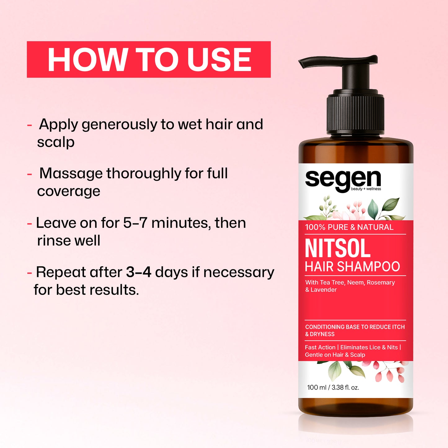 Segen NITSOL Anti-Lice Hair Shampoo | Scalp Comfort