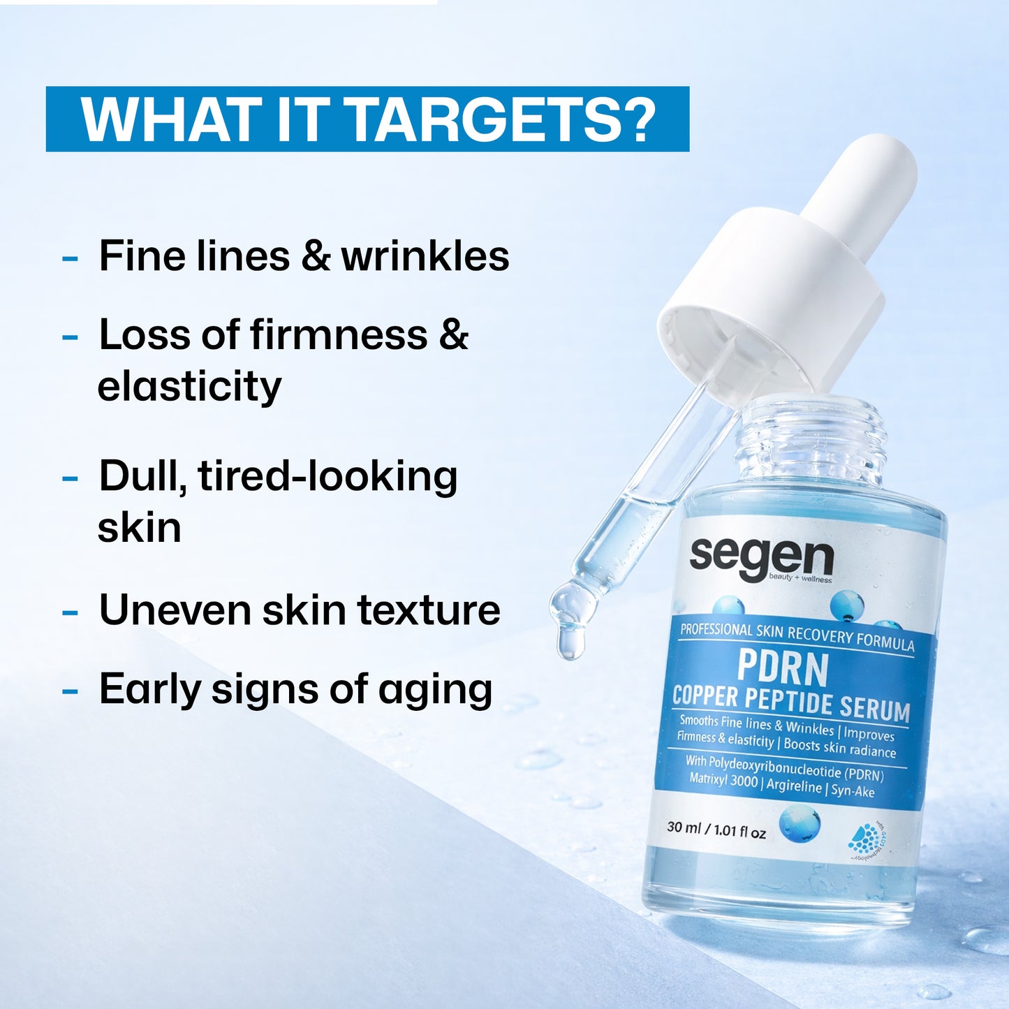 Segen PDRN Copper Peptide Face Serum | Firming & Repair