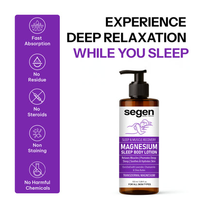 Segen Magnesium Sleep Body Lotion – Lavender & Chamomile (100 ml)