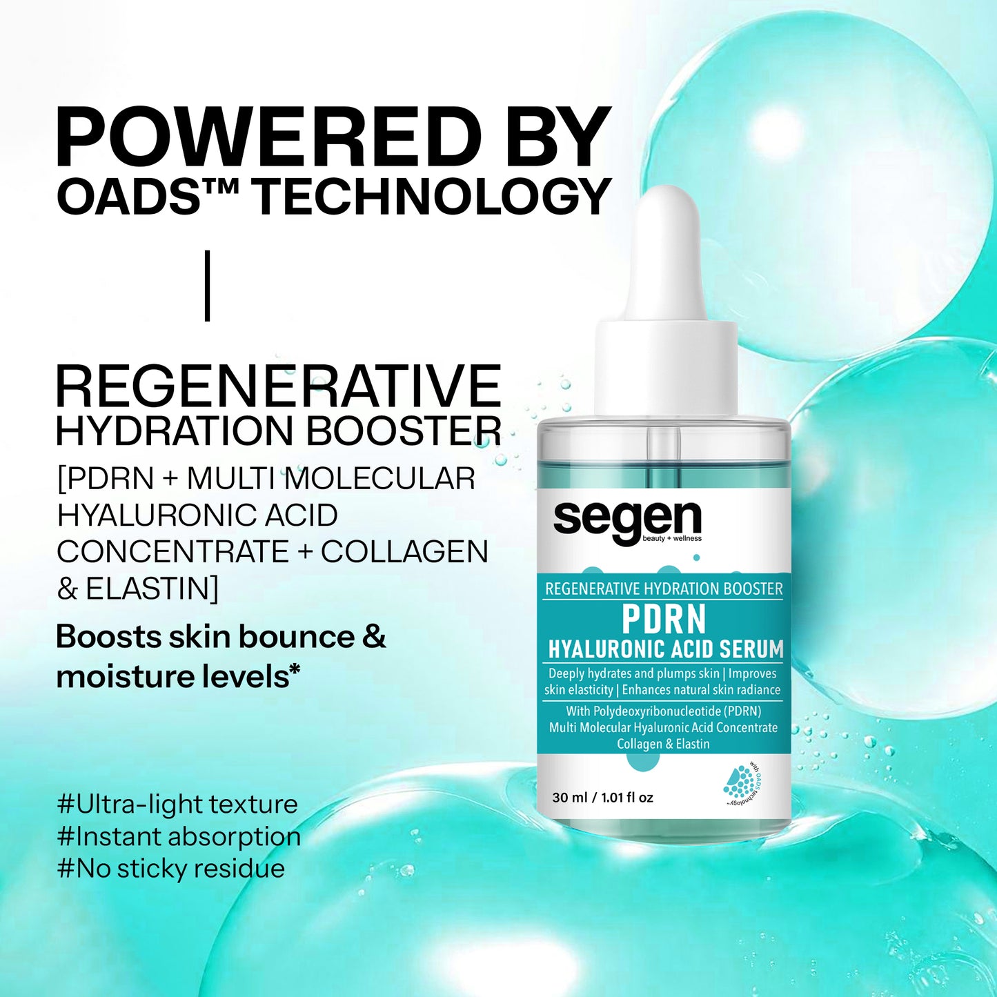 Segen PDRN Hyaluronic Acid Face Serum | Deep Hydration