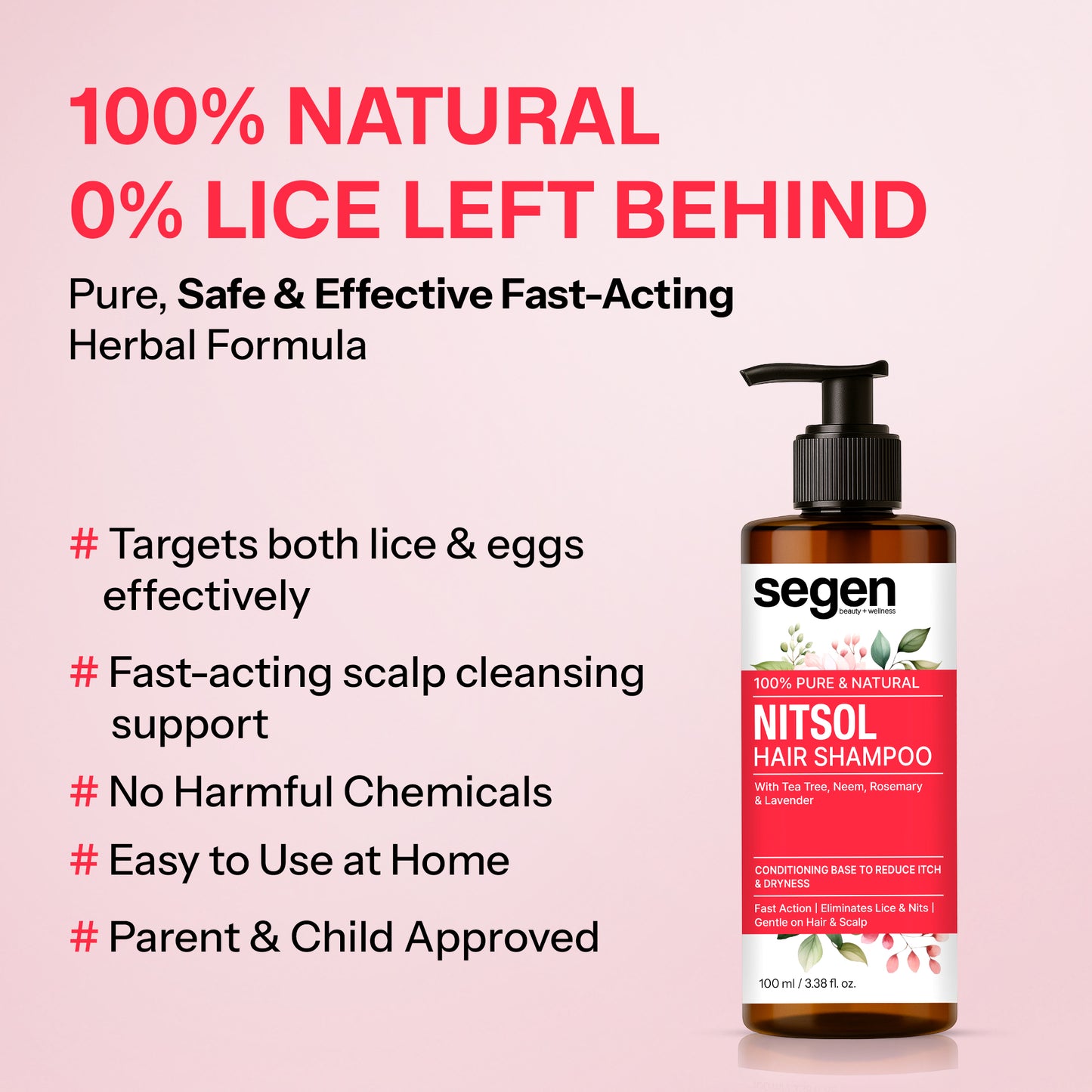Segen NITSOL Anti-Lice Hair Shampoo | Scalp Comfort
