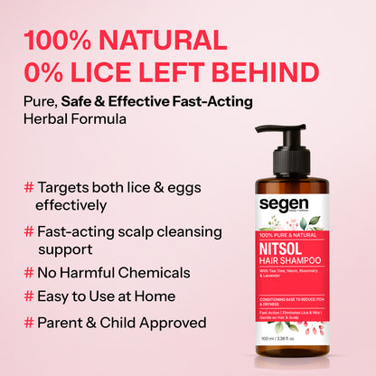 Segen NITSOL Anti-Lice Hair Shampoo | Scalp Comfort