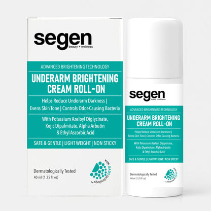 SEGEN Underarm Brightening Cream Roll-On 40ml | Underarm Darkness Care, Skin Tone Evenness & Odour-Causing Bacteria Control