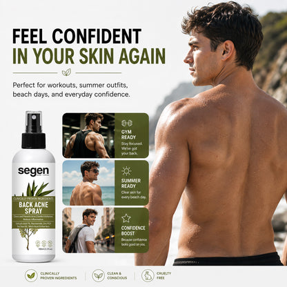 Segen Back Acne Spray 50ml | Salicylic Acid, Niacinamide & Zinc PCA for Clear Skin