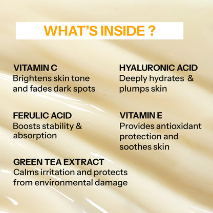 Segen Vitamin C Brightening Serum –With Glutathione, Ferulic Acid, Vitamin E & Green Tea (30ml)