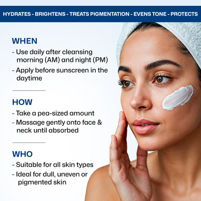 Segen Advanced Skin Brightening Face Cream with Tranexamic Acid 5%, Alpha Arbutin 7% & Niacinamide 5% | Brightens, Repairs & Evens Skin Tone | 30g