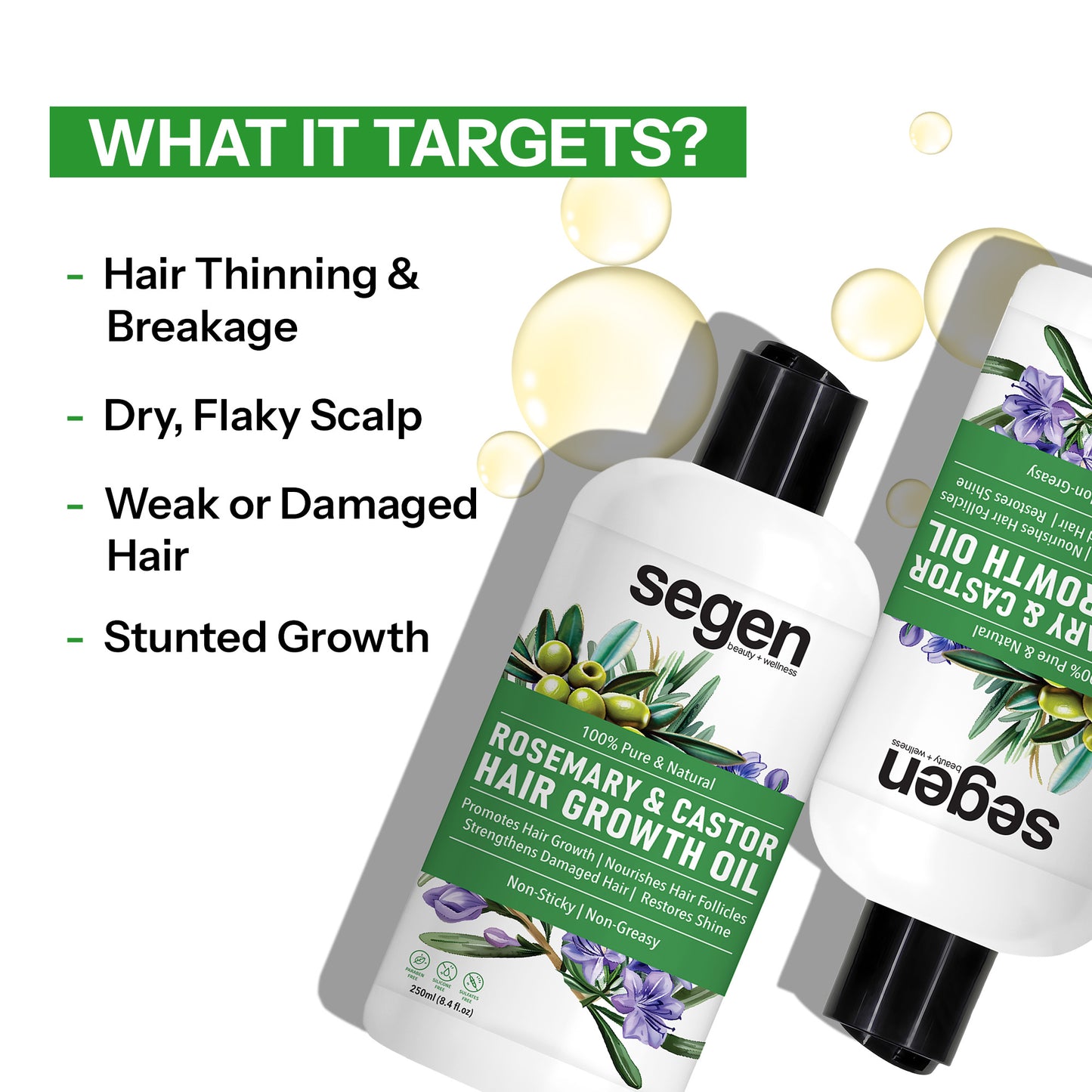 Segen Rosemary, Castor & Mint Hair Growth Oil – 250ml