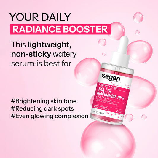 Segen Radiance Boost Face Serum with TXA 5% & Niacinamide 10% | Brightens Skin, Evens Tone & Fades Dark Spots