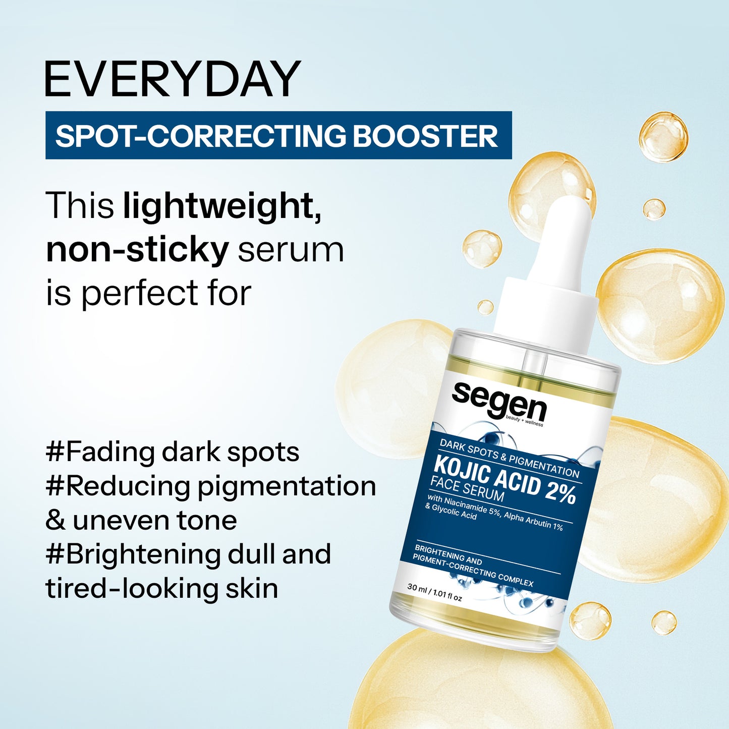 Segen Kojic Acid 2% Dark Spot Correcting Face Serum-30ml