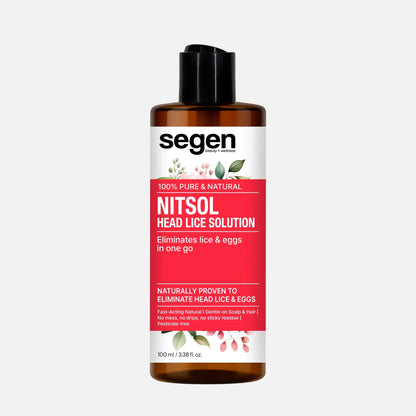 Segen NITSOL head lice solution for scalp and hair care