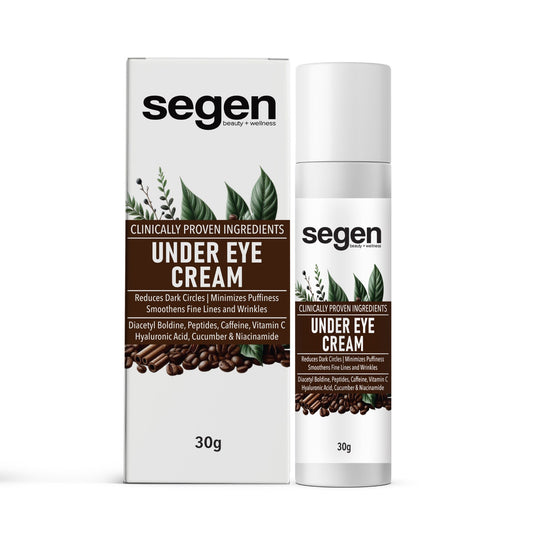 Segen Under Eye Cream – 30g | Reduces Dark Circles, Puffiness & Fine Lines with Peptides, Caffeine & Vitamin C